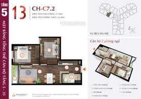 Bán căn hộ loại hình 1,5 phòng ngủ - 2 phòng ngủ giá cực tốt từ chính sách cđt