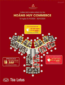 Bán gấp căn hộ 2,5 ngủ rẻ nhất dự án Hoàng Huy Commerce Lê Chân - Hải Phòng, Lh em Duy 0848 888 430