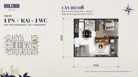 Căn hộ giá 1,7 tỷ VND tại Boulevard Royale, Bình Dương