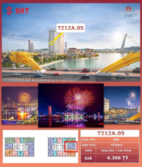 Căn hộ view sông, trực diện Rồng phun lửa, phun nước, đơn giá chỉ có 88 tr/m2, siêu rẻ
