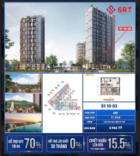 Căn hộ hạng sang, view biển 2 phòng ngủ giá rẻ sập sàn