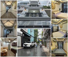 Nhà 3 lầu lung linh, 5 phòng, full nội thất xách vali vào ở ngay hẻm nhựa 6m Nhiêu Tứ - Cạnh PXL