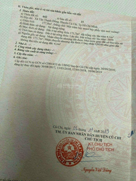 Cần bán gấp lô đất 177m2 đường Bến Thanh, xã Tân Thạnh Đông, Củ Chi