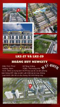 Hoàng Huy New City mặt liền kề 2 hướng Nam (đã giao dịch 1 căn)