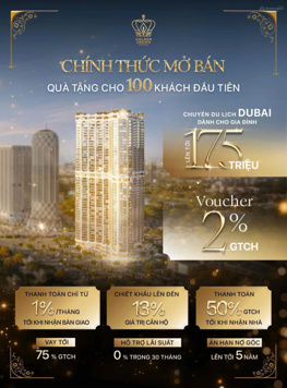 Chỉ với 3.x tỷ sở hữu ngay căn hộ đế vương Golden Crown Hải Phòng