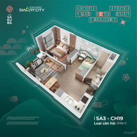 Tôi chính chủ bán 1ngủ + 1vốn 1.1xtỷ view bể bơi, DT 43m tòa G3 The Sola Park, Vinhomes Smart City