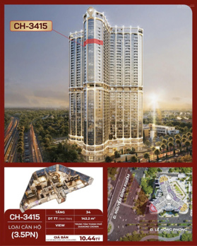 Căn hộ đế vương 3,5PN ba mặt view full kính đẹp nhất tại Golden Crown Hải Phòng - chiết khấu 1tỷ7