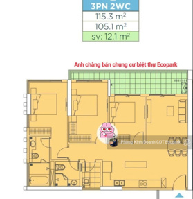 Bán 3 phòng ngủ Sky Forest view BTđảo 115m2 sàn XD - Nộp tiến độ - Ban công rộng - Chỉ 5,xx tỷ
