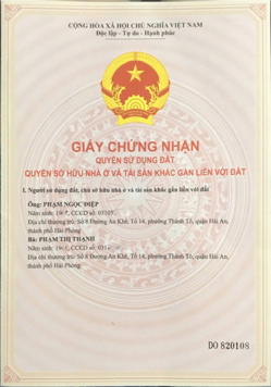 Cần bán nhà mặt đường trường mầm non Cát Bi