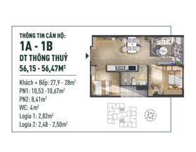 Booking ra hàng đợt mới căn 2PN nhỏ 56m2 65m2 view biệt thự đảo - Giá bán chỉ hơn 3 tỷ HTLS 0% 18th