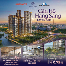 Mở bán 2 tháp A1 & A2 Eaton Park - Gamuda Land Mai Chí Thọ Q.2 - 5% ký HĐMB - Booking sớm CK 0,75%