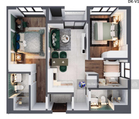 Bán căn góc 2 mặt thoáng Dual Key chung cư Sentosa Sky Park siêu đẹp giá tốt