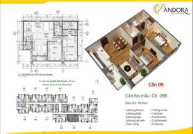 Giá rẻ mua ở hoặc đầu tư đều được, quỹ căn 2 - 3 PN đầy đủ nội thất giá tốt tại Pandora bán IB em ạ