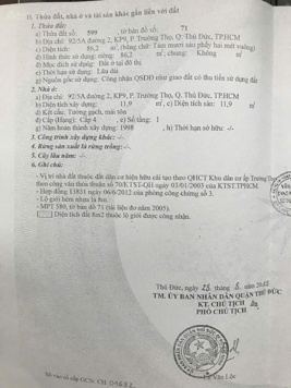 Chính chủ bán đất Đường 2, P.Trường THọ, TP Thủ Đức