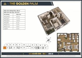 Bán căn hộ 2PN2WC diện tích 84m2 giá 6,3tỷ tại tòa B dự án The Golden Palm căn góc hướng ĐN cực mát