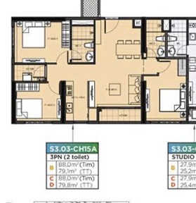 Chủ nhà cần bán căn 3N - 80m2, tòa S303, view hồ bơi, có slot oto tại Vinhomes Smart City Tây Mỗ