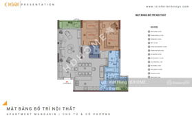 Bán CHCC Mandarin 127.7 m2 nhà thô hoàn thiện theo ý muốn, đã có sẵn thiết kế, vị trí đẹp