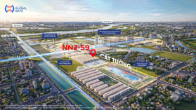 Liền kề xẻ xẻ khe NN2-59, hướng Đông Nam, DT 62.5m2, 5 tầng, nhà thoáng mát như biệt thự song lập