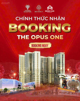 Nhận booking chọn căn vị trí đẹp - Opus One Vinhomes Grand Park căn hộ siêu cao cấp, LH 0903 040 462