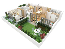 Suất chủ đầu tư, căn 2PN 2WC giá 1.250 tỷ, đã gồm VAT và sang tên