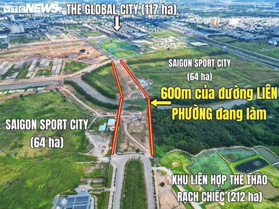 Bán gấp lô đất nhà phố k/á DT 152,5m2 đường 16m hướng ĐN giá 11,5 tỷ - lô DT 4,5x20 lg25m 10,4 ty