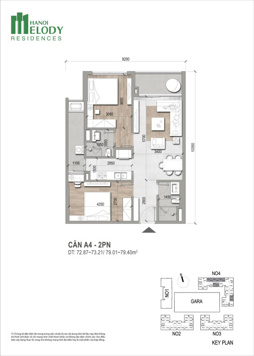 Bán căn ngoại giao 2 phòng ngủ, hướng Đông Nam, view hồ, 61tr/m2, 0941 391 414