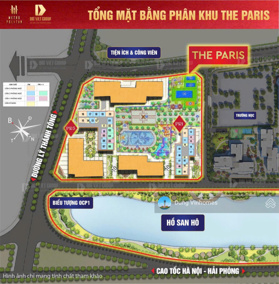 Booking The Paris, The Lake giá chỉ 6xtr/m, HTLS 0% trong 8 năm, vay 50% hoặc 80%, TT TĐ siêu giãn