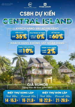 Nhượng lại 2 căn biệt thự đảo Ecopark Vinh, đơn lập, và song lập hướng đông nam