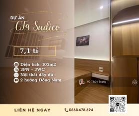 [BÁN LUÔN] Căn hộ siêu đẹp 3PN tại CT9 Sông Đà Sudico - Gần Keangnam chỉ 7,1tỉ