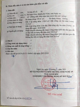 Bán đất xóm 11 Nghi Kim ngõ đường Xuân Lộc - gần UBND