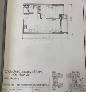 Chính chủ bán căn hộ Vũng Tàu Pearl 1PN lỗ 400 triệu 50m2