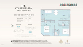 Quỹ buôn The Continental Cổ Loa nhiều lựa chọn View Hồ, Đông Nam, Tầng trung. Giá từ 79tr/m2, CK 3%