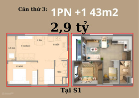 BÁN CĂN HỘ 1 Ngủ ĐẸP XUẤT SẮC TẠI VIN SMART GIÁ 2,5 TỶ, cùng danh sách các căn 1 ngủ giá tốt.