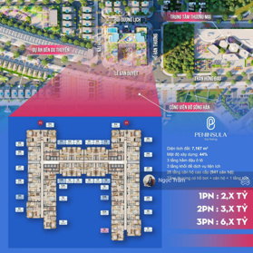 Hiếm!! Quỹ Căn hộ sông Hàn VIP nhất Peninsula Đà Nẵng, giá tốt đầu tư dòng tiền ổn định, ht vay 70%