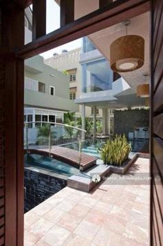 Cho thuê biệt thự Quận 7 có hồ bơi, biệt thự góc đơn lập Nam Thiên 3, 340m2 (20x17) 5pn, 6wc, hầm