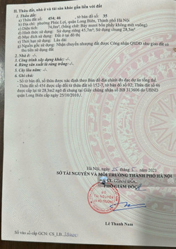 Chính chủ bán nhà Phúc Lợi diện tích 45,7m2 nhà 4,5 tầng giá 5tỷ5 LH chính chủ 0979 599 925