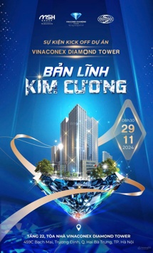 Mở bán đợt 1 sàn văn phòng hạng A Vinaconex Diamond Tower - TTTM Chợ Mơ - Hai Bà Trưng 0901 720 666