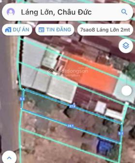 Bán lô đất mặt tiền Láng Lớn - Châu Đức - BRVT full thổ cư cách chợ láng lớn 100m