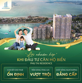 Căn hộ 2PN - 2WC, 72m2 tại Phú Tài Residence, giá 1,8 tỷ ( CDT )