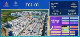 Bán Căn Xẻ Khe Vinhomes Móng Cái 105m2 giá 5,8 tỷ, sát cạnh công viên ở khu phố Tây Thương Cảng