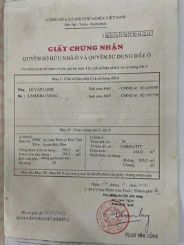 Bán nhà 9x20m ngay sân banh Nam Thới,Đ-Tô Ký vào 1/100m hẻm xe tải thông,gần chợ trường học có SHR.