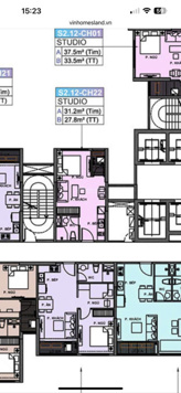 cần bán căn hộ Studio-Sẵn sổ đỏ-cho thuê được ngay 6tr/tháng-full nội thất-Giá 1,8 tỷ bao phí