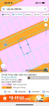 Lộc An, 200m2, 10x20, full thổ cư, tặng 2 căn nhà cấp 4, gần chợ gần biển, giá 2tyx