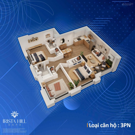 Bán căn hộ 3PN, 2WC tại Irista Hill Sapa, 2.6 tỷ , 73.3m2, Tây Nam hướng