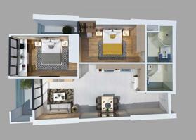 Cho thuê căn hộ 2PN Gateway Vũng Tàu, tầng cao, view cảng - LH: 0983 076 979