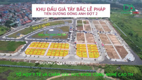 BÁN ĐẤU GIÁ TÂY BẮC LỄ PHÁP TIÊN DƯƠNG ĐÔNG ANH LÔ GÓC 112,6M2- GẦN CẦU NHẬT TÂN