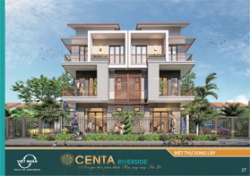 Chính chủ cần bán căn BT Song lập DT 200m2 siêu đẹp trục công viên trung tâm dự án Centa Riverside
