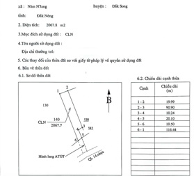 Bán 6 lô đất 9.000m2, đã tách ra 6 sổ, 600m2 thổ cư mặt tiền đường QL14, Dak Song - Dak Nông