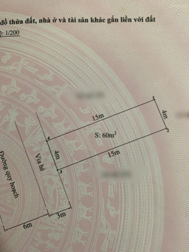 Bán gấp siêu phẩm TĐC sân bay Tràng Cát DT 60m2 đường nội bộ 6m vỉa hè mỗi bên 3m giá chỉ 3xtr/m2