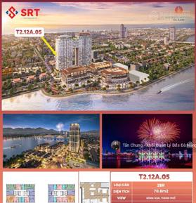 Căn hộ Ponte 2PN - View sông Hàn, cầu Rồng, pháo hoa - Diện tích 70.8m2 đúng giá 5,3 tỷ